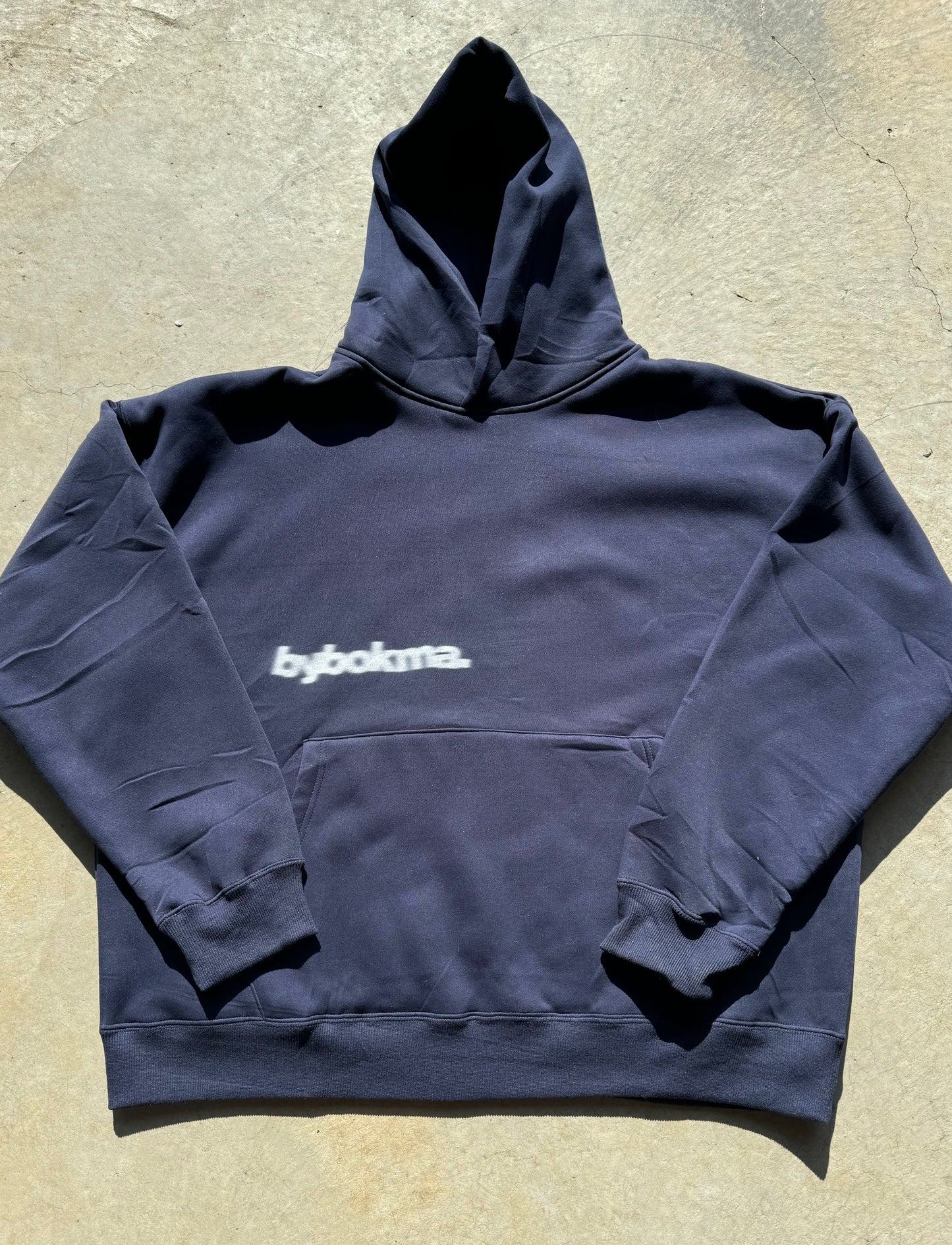 NAVY BLUR HOOD