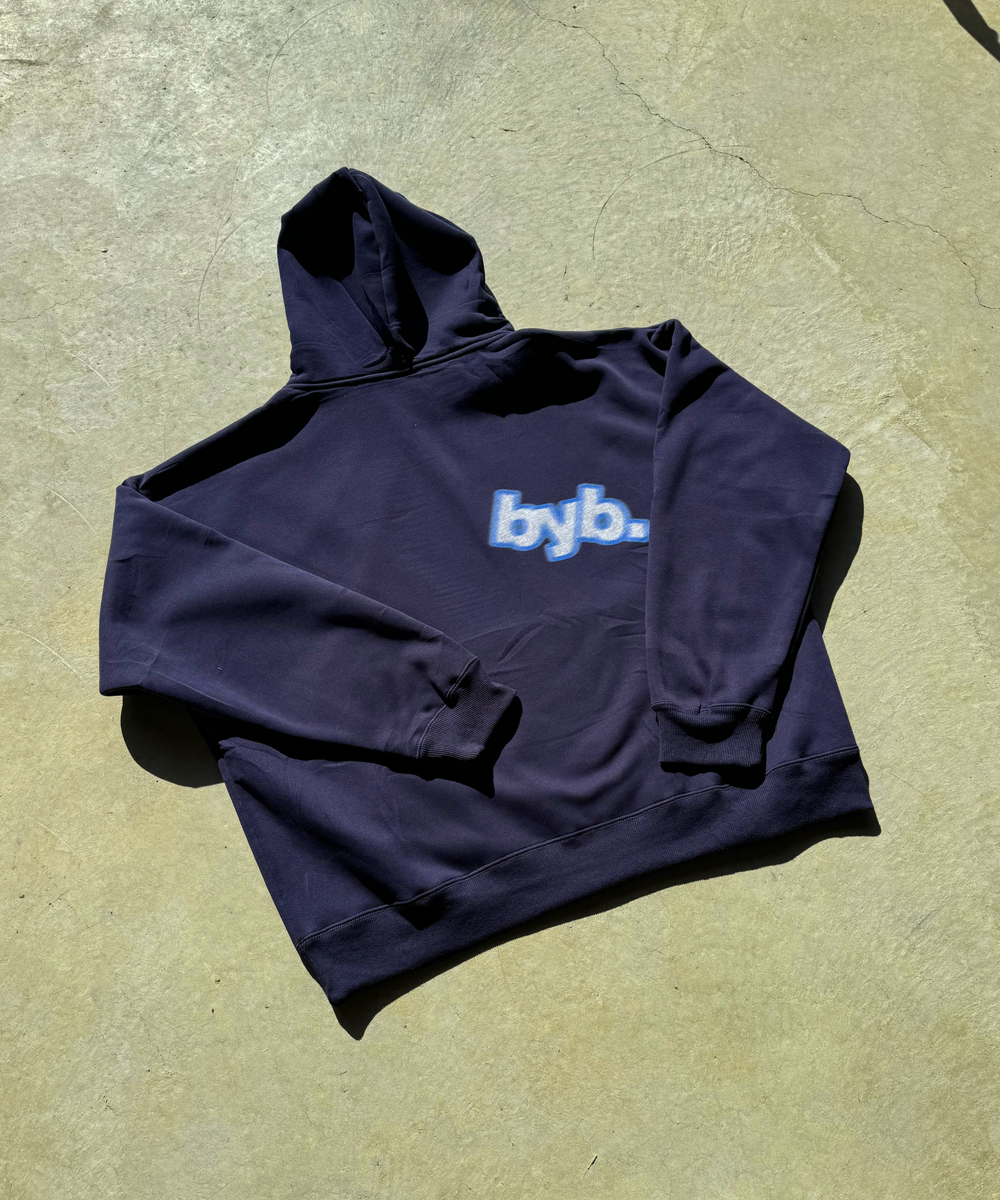 NAVY BLUR HOOD